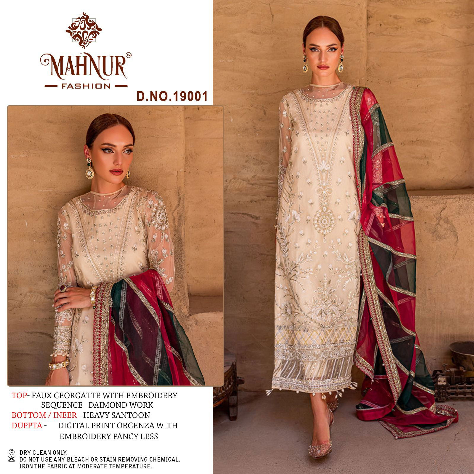 Mahnur Vol 19 Heavy Georgette Wholesale Pakistani Salwar Suits Catalog